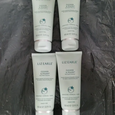 4 X LIZ EARLE CLEANSE & POLISH HOT CLOTH CLEANSER - 4 X 100ML