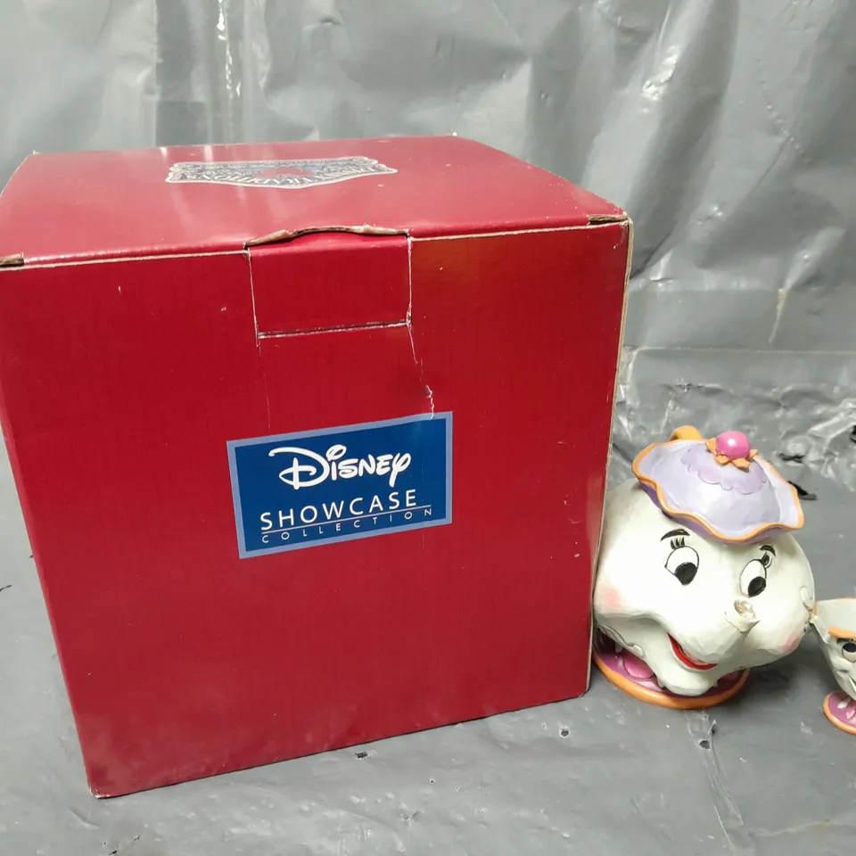 BOXED JIM SHORE DISNEY TRADITIONS - MRS POTTS AND CHIP BEAUTY AND THE BEAST FIGURINE