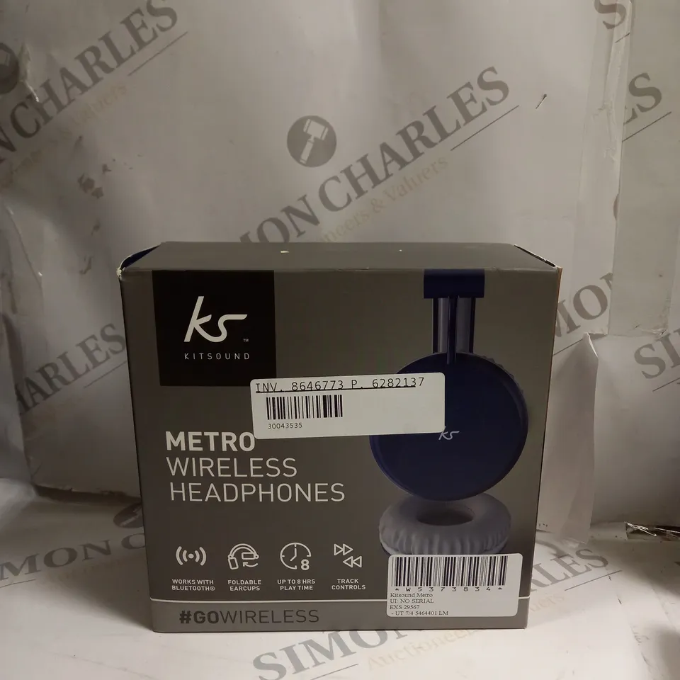 6X BOXED KITSOUND BLUE METRO WIRELESS HEADPHONES 