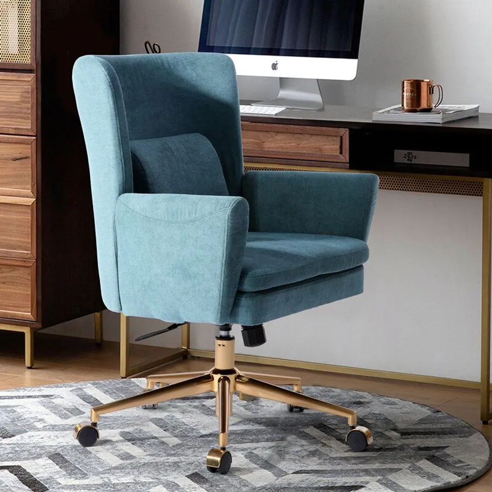 BOXED CASTILLA EXECUTIVE UPHOLSTERED CHAIR - AQUA