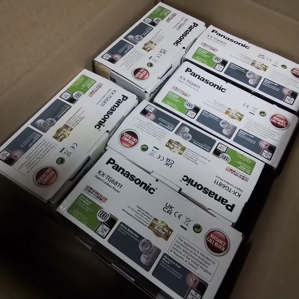 LOT OF 10 BOXED PANASONIC KX-TG6811 DIGITAL CORDLESS PHONES