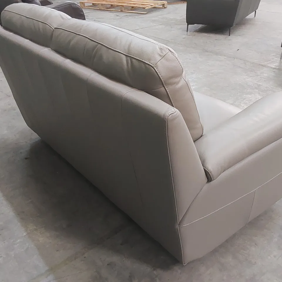 QUALITY DESIGNER ITALIAN MADE 2 SEATER LEATHER UPHOLSTERED SOFA 