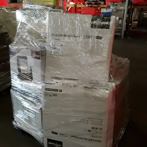 PALLET OF ASSORTED PRODUCTS INCLUDING LED BACKLIT PANEL, DIE-CAST FLOODLIGHT, WIRELESS CHARGER STAND, BESTWAY INFLATABLE POOL