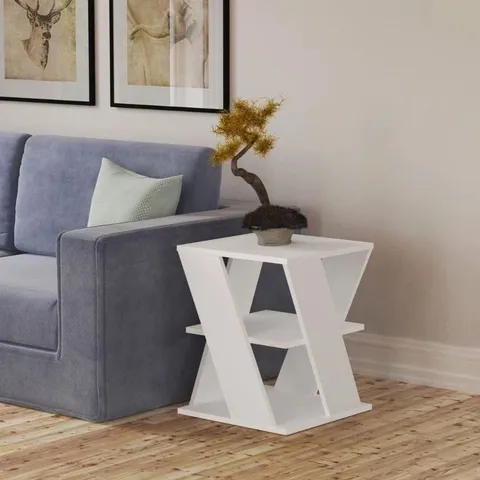 BOXED CATELINE SIDE TABLE WITH STORAGE