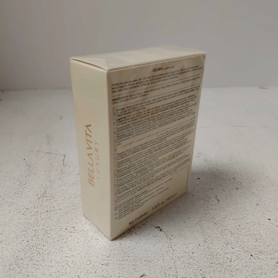 BOXED AND SEALED BELLAVITA LUXURY CEO MAN EAU DE PARFUM 100ML