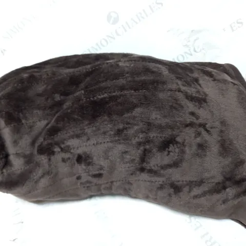 COZEE HOME FAUX FUR HEATED THROW CHOCOLATE