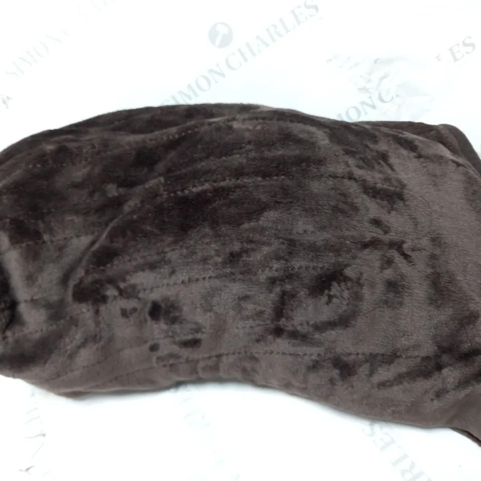 COZEE HOME FAUX FUR HEATED THROW CHOCOLATE
