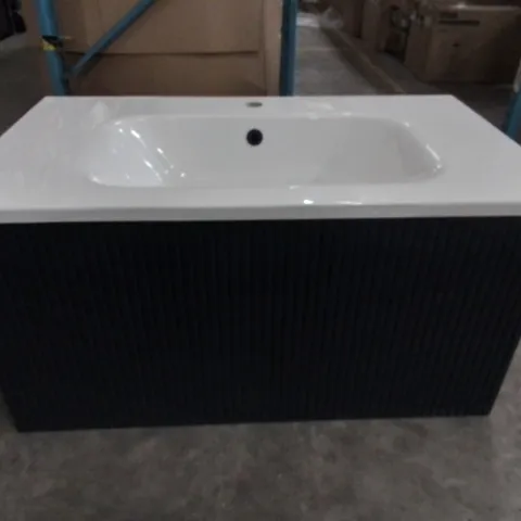 NAVY BLUE 1-DRAWR VANITY UNIT WITH 1-TAP BASIN