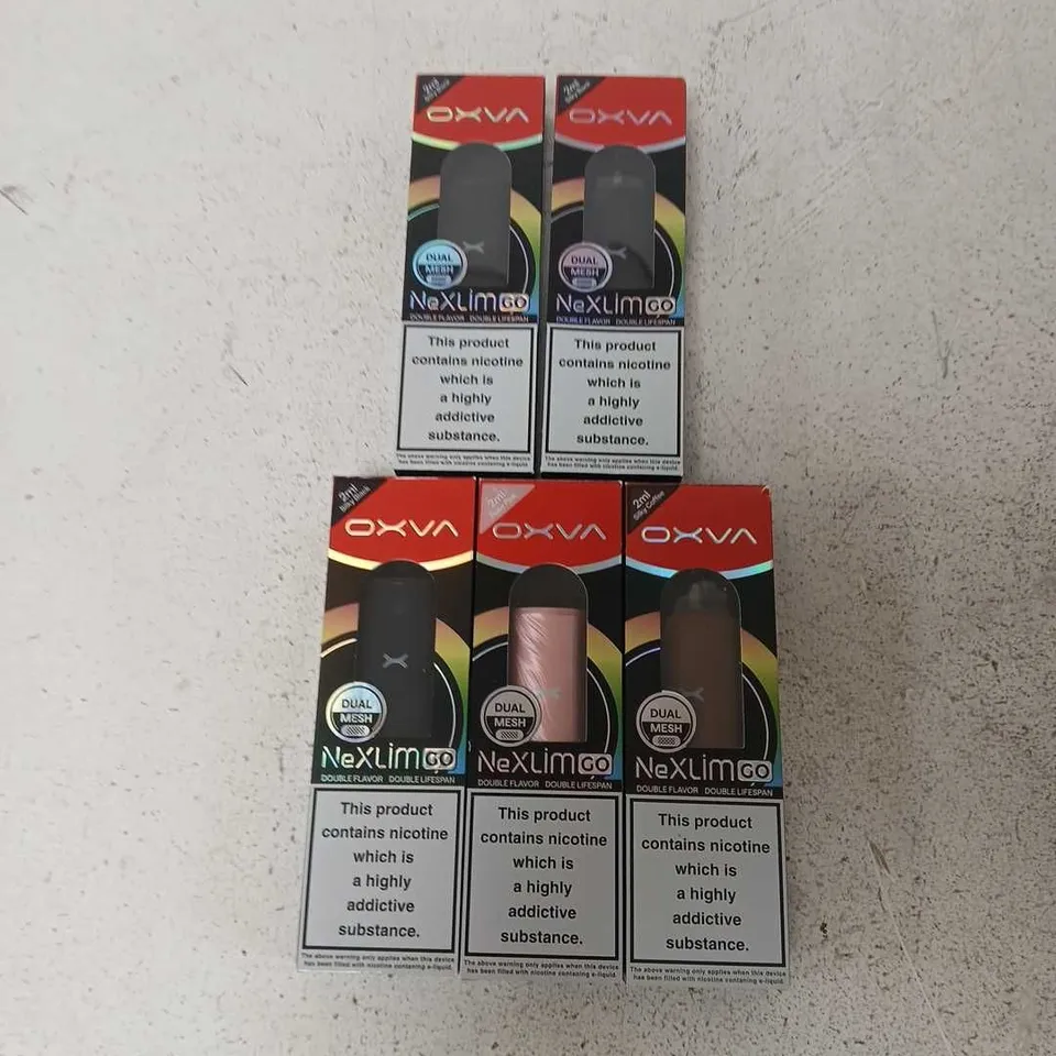 BOX OF APPROXIMATELY 35 ASSORTED E-CIGARETTES AND COMPONENTS TO INCLUDE:  ASSORTED OXVA VAPE KITS 