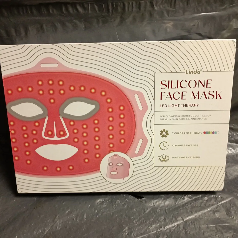 BOXED LINDO SILICONE FACE MASK LED LIGHT THERAPY
