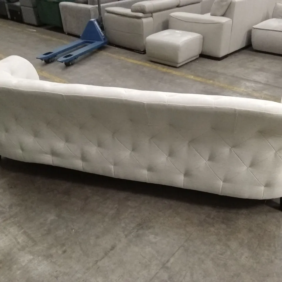 DANETTI LUXE IVORY CHENILLE 3 SEATER SOFA RRP £1999