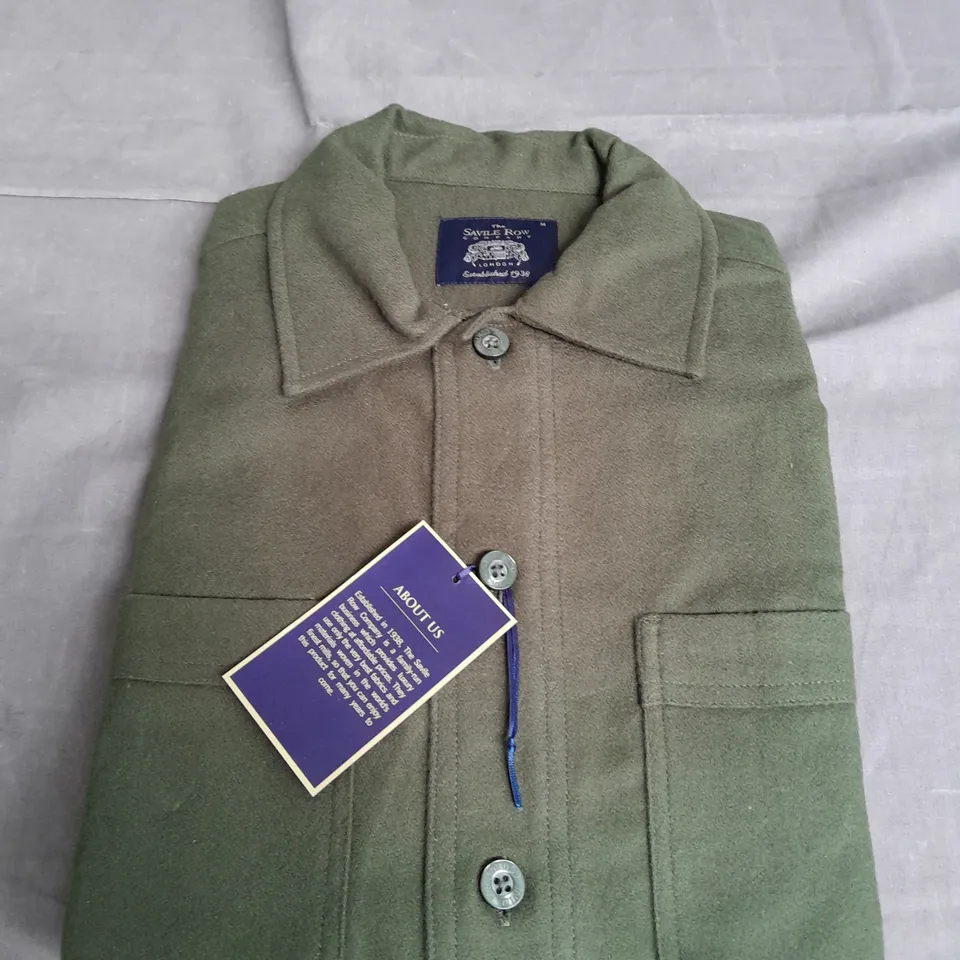 THE SAVILE ROW GREEN LONG SLEEVE SHIRT SIZE M