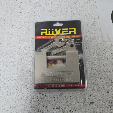 RIVER PADLOCK – HARDENED STEEL BODY, 5 KEYS 