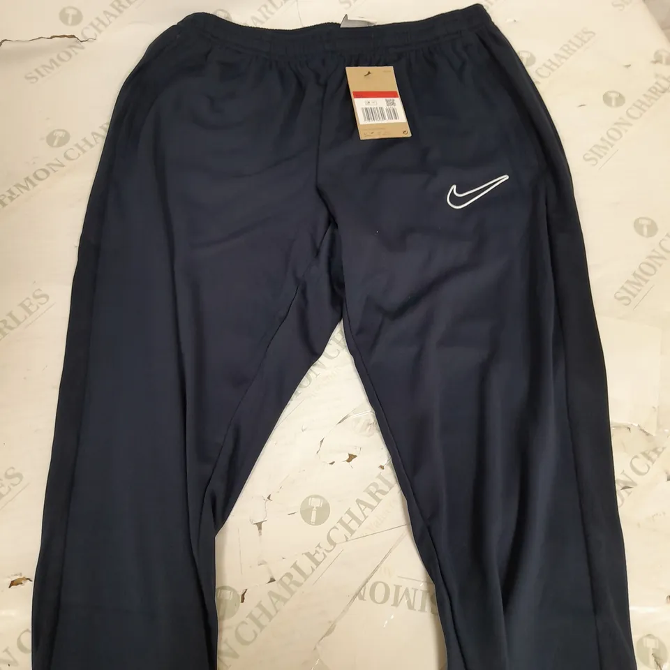 NIKE DRI-FIT NAVY TRACKSUIT PANTS - LARGE
