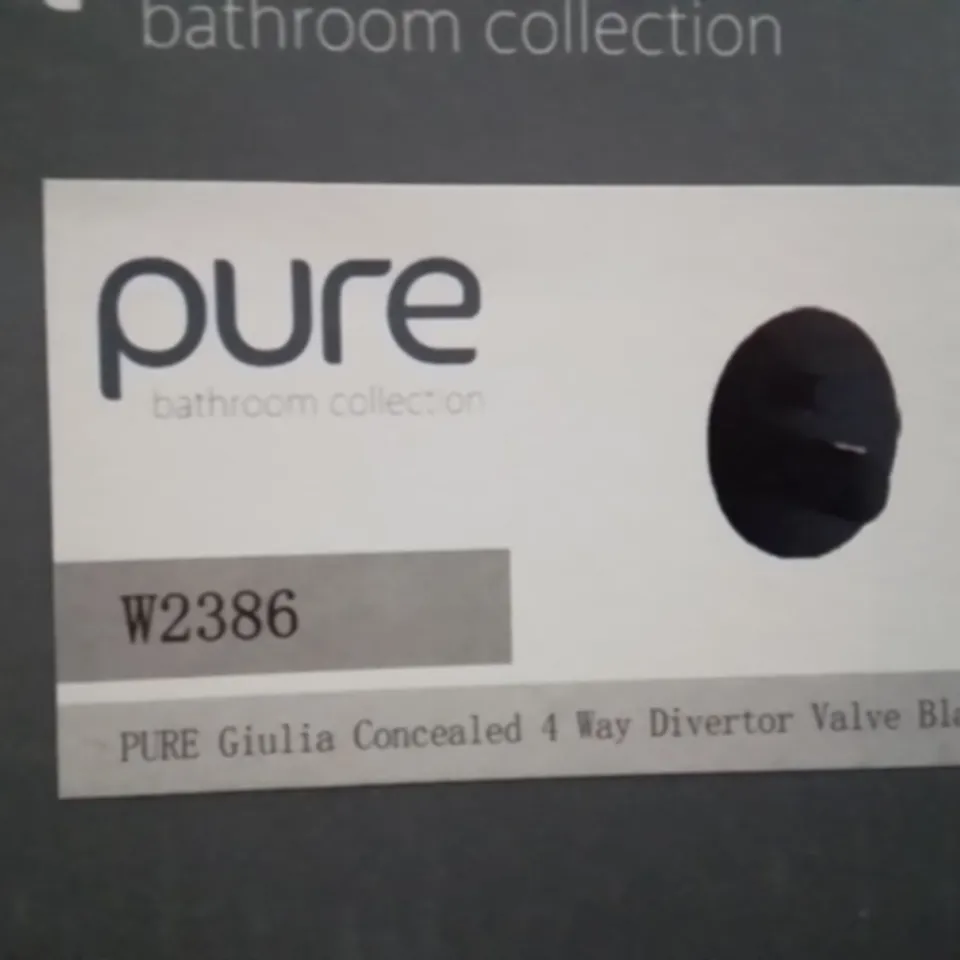 BRAND NEW PURE GIULIA WALL MOUNTED BASIN MIXER TAPS // BLACK W2386