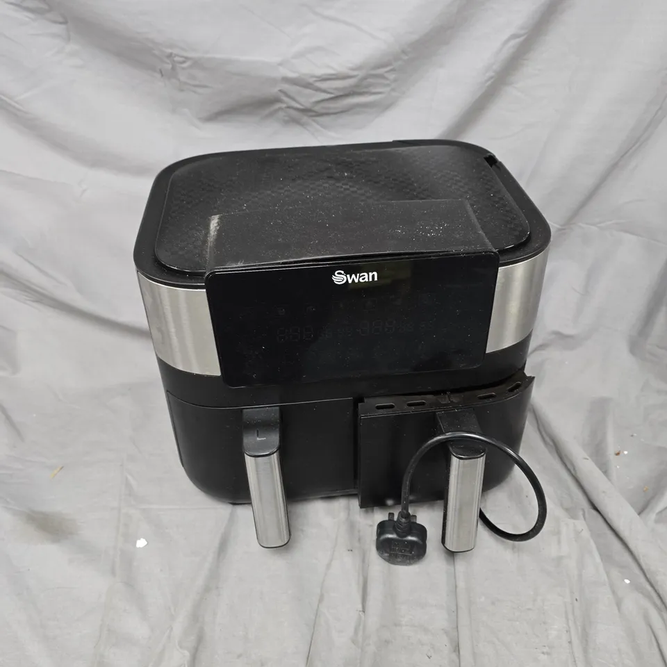 SWAN 7.6L DUAL AIR FRYER IN BLACK