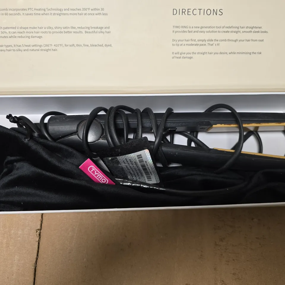 BOXED TYMO RING HAIR STRAIGHTENING COMB