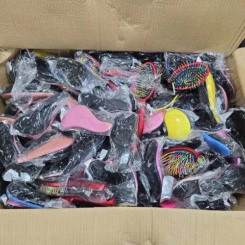 LARGE QUANTITY OF APPROXIMATELY 50 ASSORTED HAIRBRUSHES