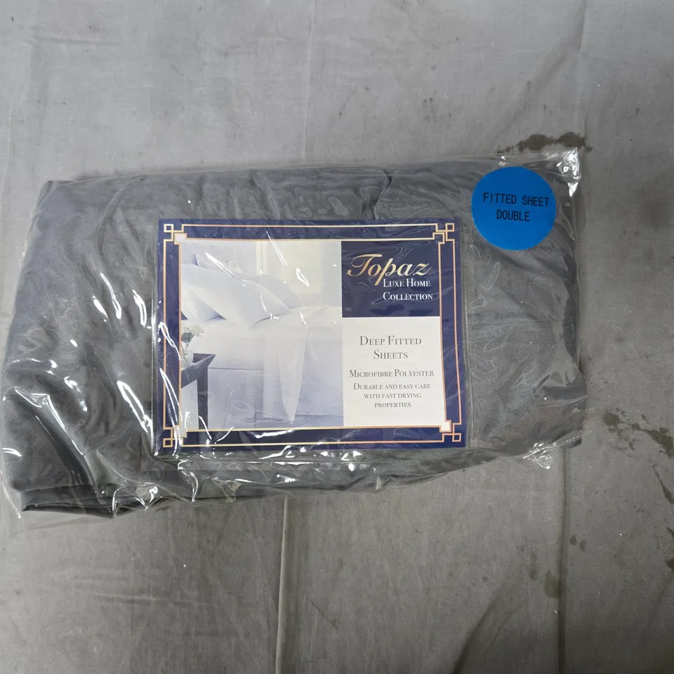 TOPAZ LUXE HOME COLLECTION DEEP FITTED SHEETS – DOUBLE, MICROFIBRE POLYESTER