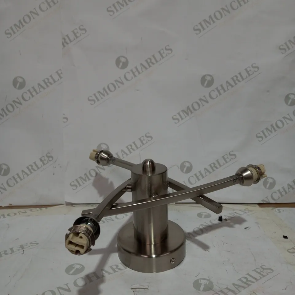 MORGAN 3 LIGHT SEMI FLUSH SATIN CHROME 