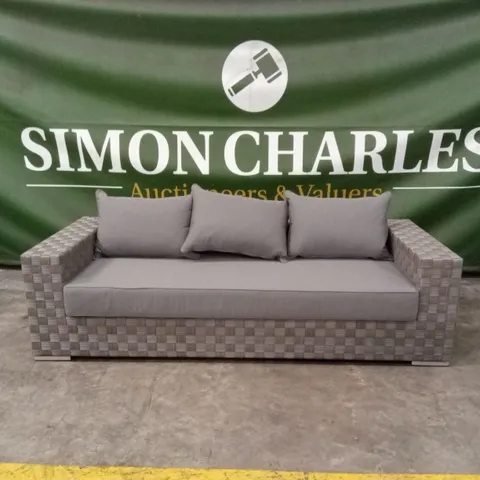 QUALITY DESIGNER WIDE OUTDOOR GARDEN AND PATIO SOFA