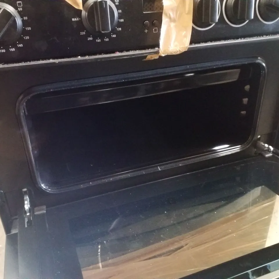 SWAN SX16720B 60CM ELECTRIC TWIN OVEN CERAMIC HOB COOKER - BLACK