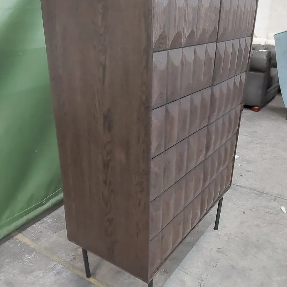 DESIGNER DARK WOOD DRINKS CABINET