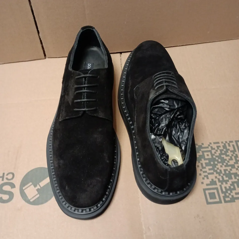 DOLCE & GABBANA BLACK SUEDE DERBY SHOES – MEN'S, SIZE 10
