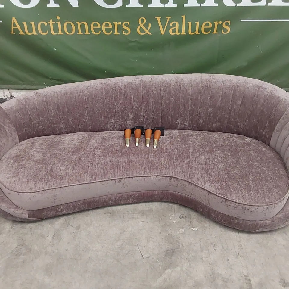QUALITY DESIGNER VIVORUM VIOLA BROWN VELVET SOFA