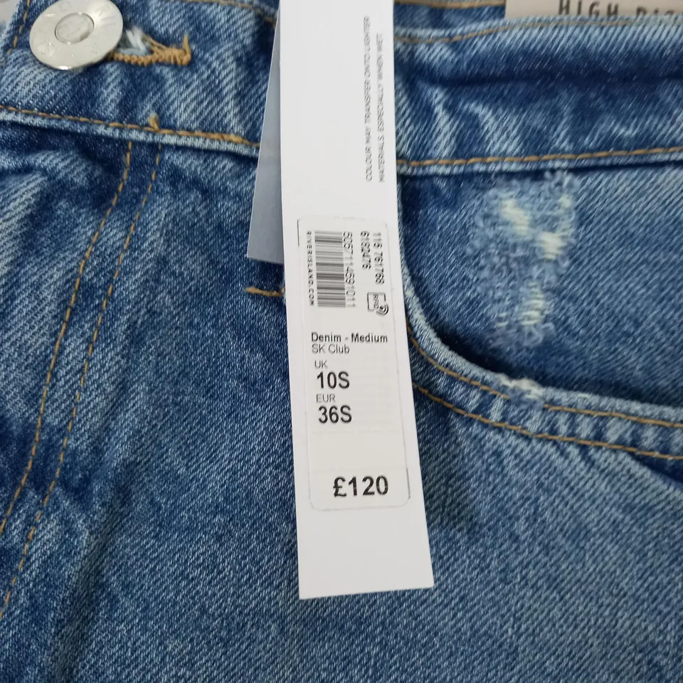 RIVER ISLAND DENIM SK CLUB JEANS SIZE 10S