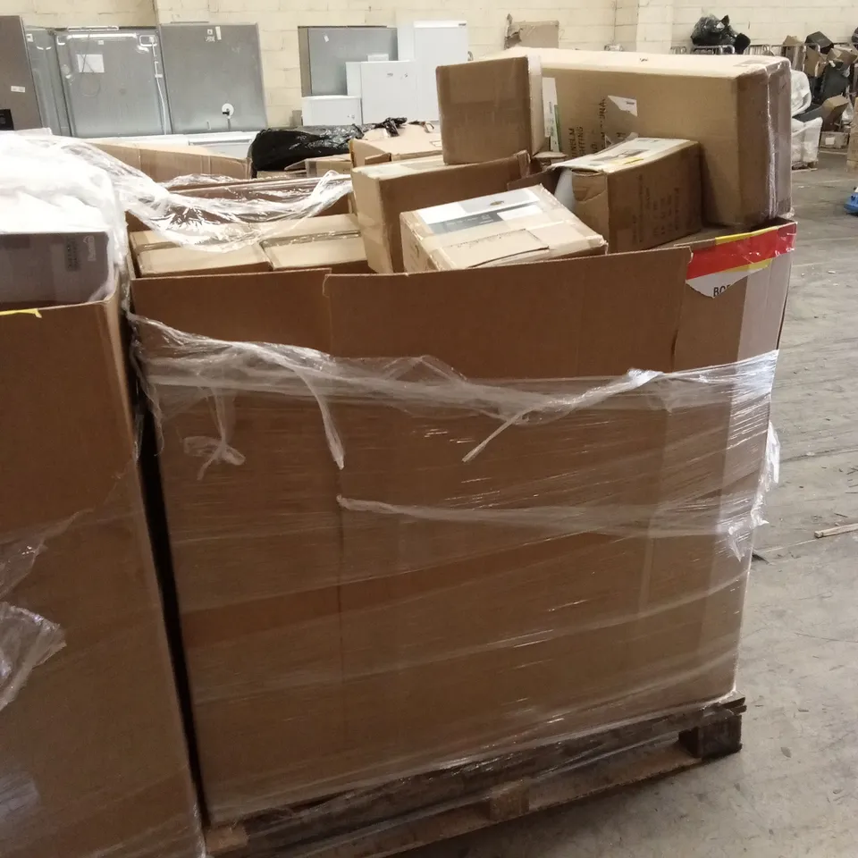 PALLET TO CONTAIN APPROXIMATELY 40 DESIGNER INDOOR LIGHTING PRODUCTS TO INCLUDE; WALL LIGHTS, CEILING LIGHTS, LAMPS ETC