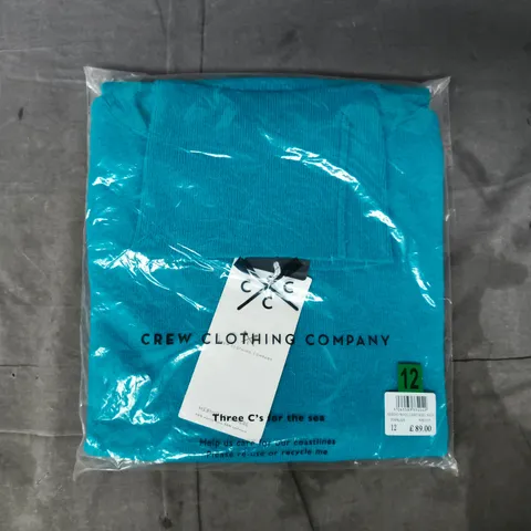 BAGGED CREW CLOTHING COMPANY MERINO WOOL LIBBY ROLL NECK TOP IN TEAL SIZE 12