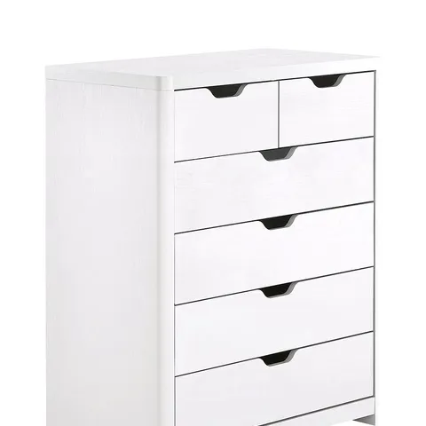 BOXED ASPEN WHITE OAK 4 AND 2 DRAWER CHEST (1 BOX)