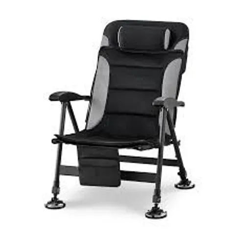 BOXED BLACK AND GREY OUTDOOR LOUNGER/CHAIR