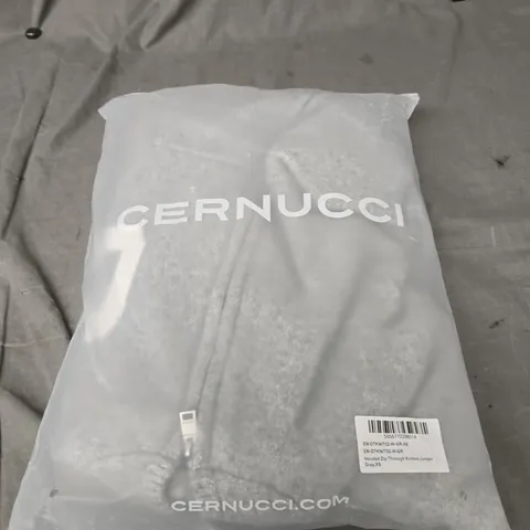 BAGGED CERNUCCI HOODED ZIP KNITTED JUMPER - SIZE XS