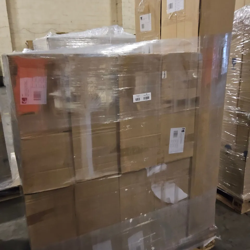 PALLET TO CONTAIN APPROXIMATELY 10 BOXED ESPERIA FLOOR STANDING VANITY UNITS 600mm MISTY GLISS & 2 ESPERIA WALL UNITS 300mm PEARLEY WHITE