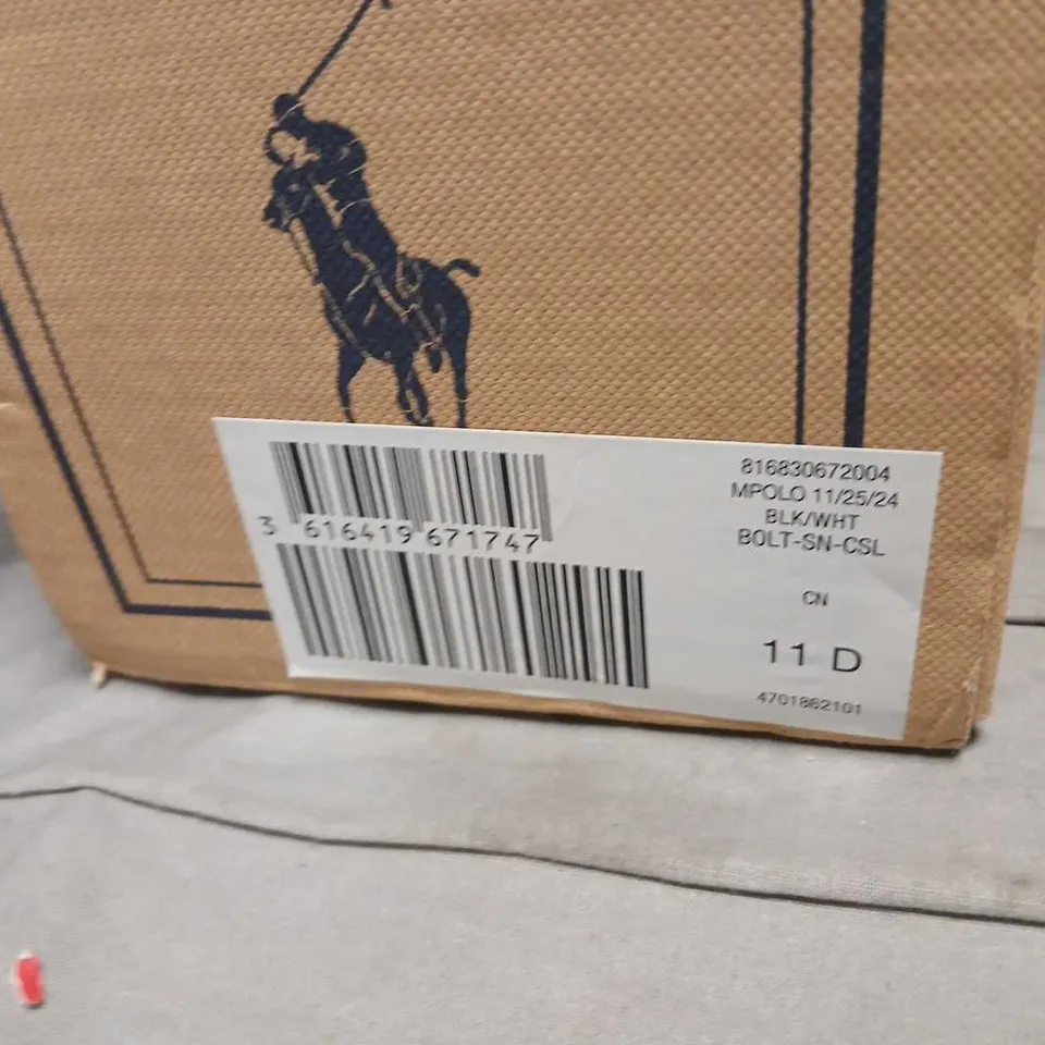 POLO RALPH LAUREN MEN’S FLIP FLOPS – BLACK/WHITE, UK 10 (US 11, D) – PAIR