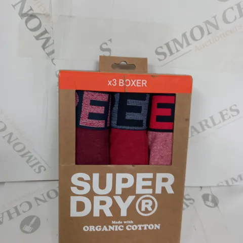 BOXED SUPERDRY BOXERS - 3 PACK -SIZE S
