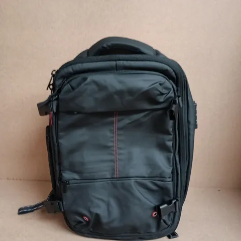 BLACK CAMERA BACKPACK WITH PADDED COMPARTMENTS