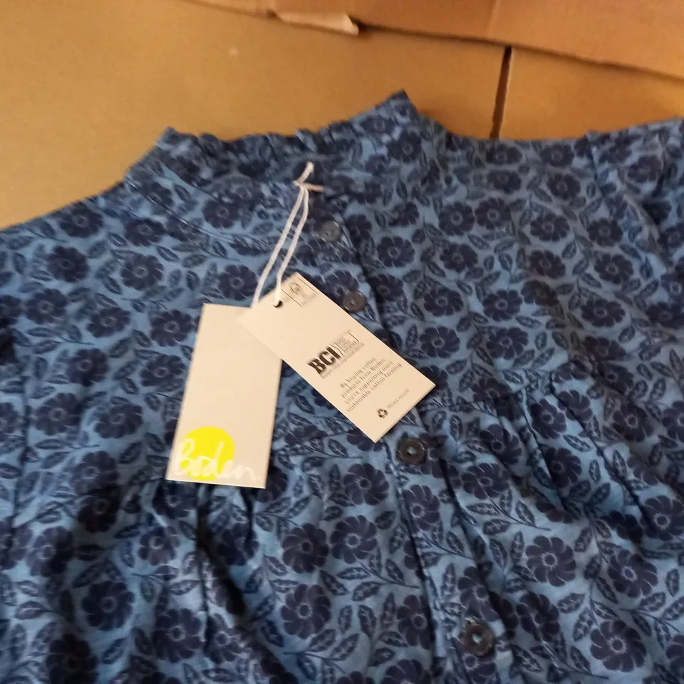 BODEN FLOWER PRINT LONG SLEEVE DRESS - UK 12 R