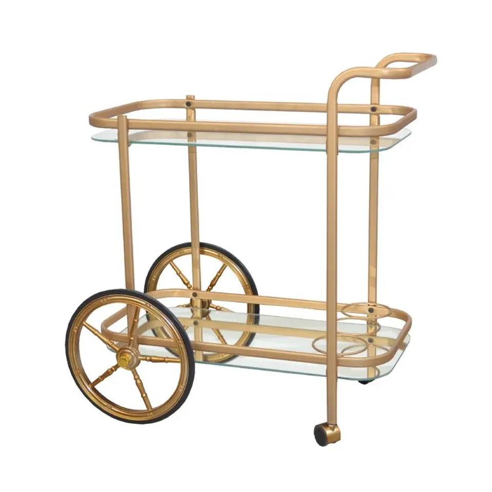 BOXED GELMEN SERVING CART FRAME GOLD