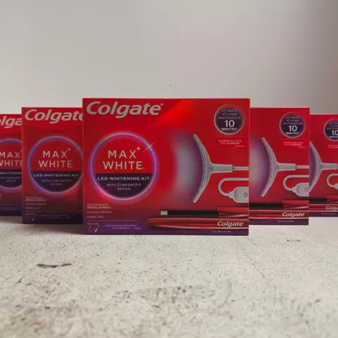 SET OF 5 BOXED COLGATE MAX WHITE LED WHITENING KITS