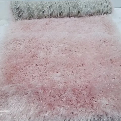 BRAND NEW PACO HOME 300 GLAMOUR PINK/ROSE 60X100CM SHAGGY RUG