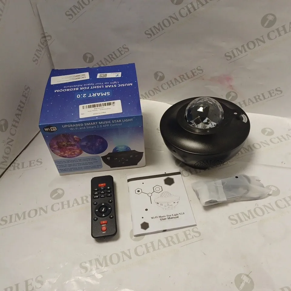 BOXED SMART MUSIC WIFI STAR LIGHT WITH REMOTE CONTROL, USB CABLE AND USER MANUAL