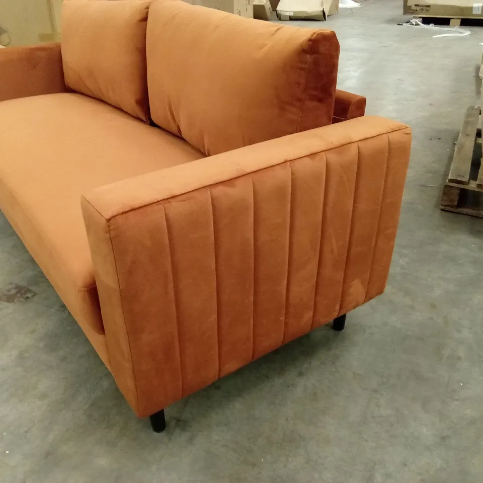 LANA 3 SEATER SOFA, BURNT ORANGE CLASSIC VELVET