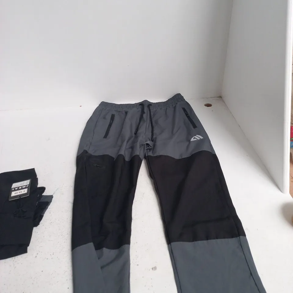 JABAL MEN'S GREY & BLACK JACKET AND TROUSERS SET, SIZE M