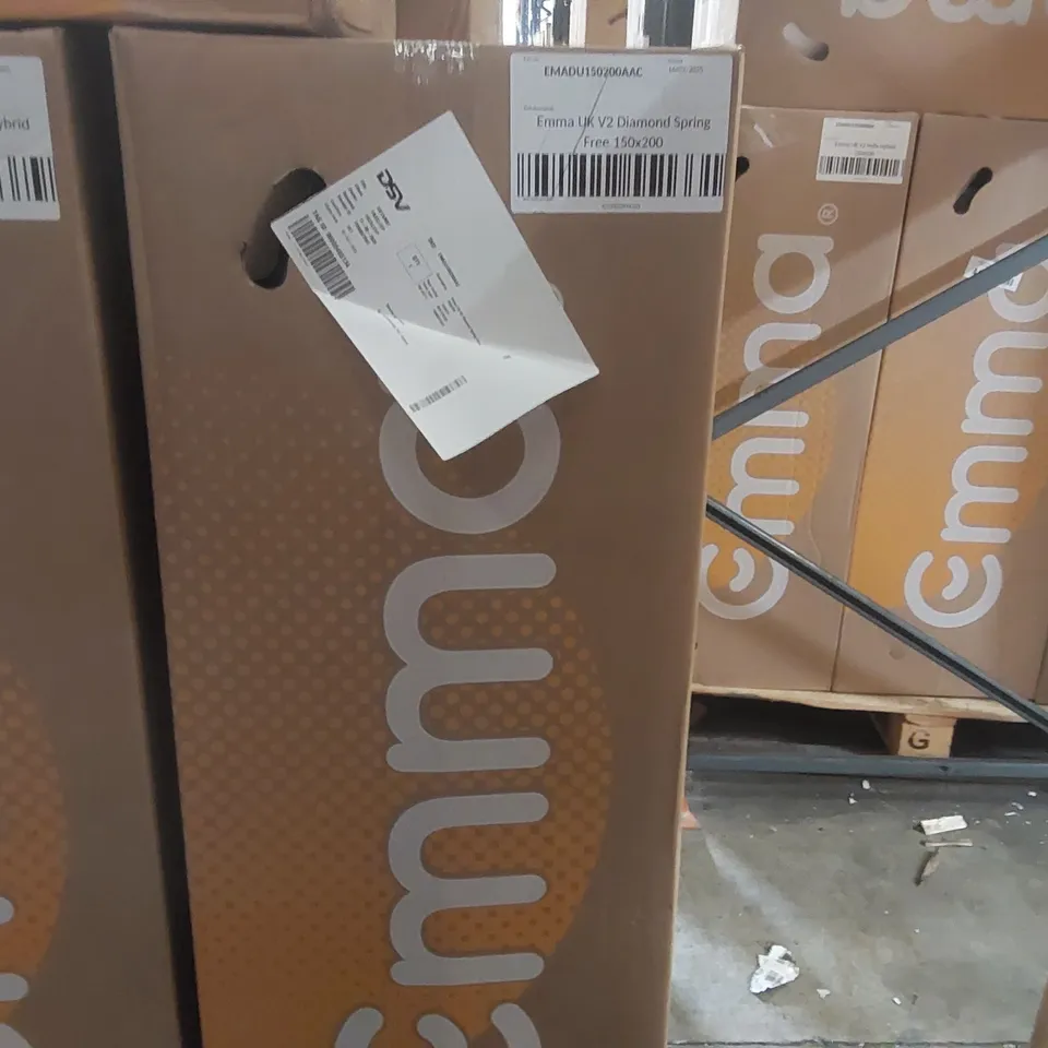 BRAND NEW BOXED EMMA UK V2 DIAMOND SPRING FREE 150 x 200CM KING SIZE MATTRESS 