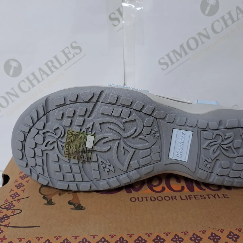 SKECHERS BLUE OPEN TOE SANDAL SIZE 6