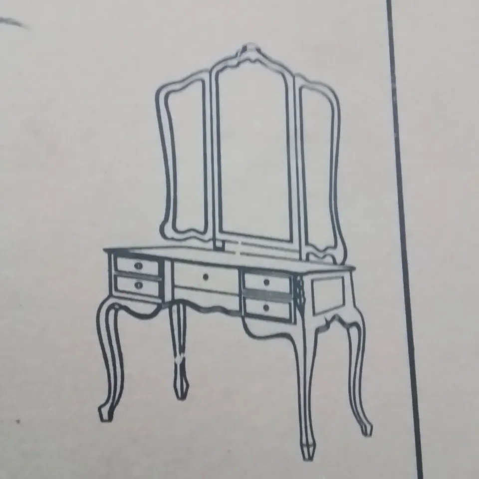 BRAND NEW HOMESDIRECT365 PA3KD DRESSING TABLE WITH MIRROR (2 BOXES)
