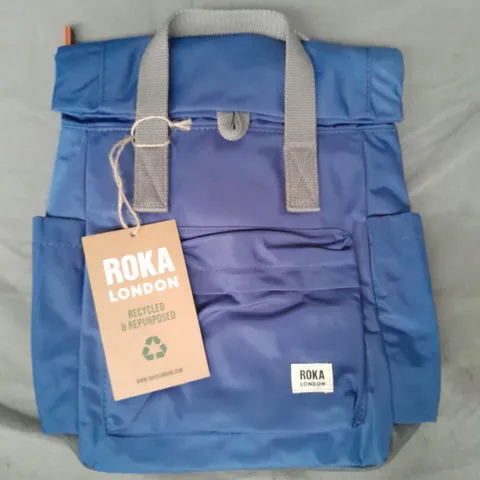 ROKA LONDON CANFIELD B RECYCLED NYLON BAG IN BLUE